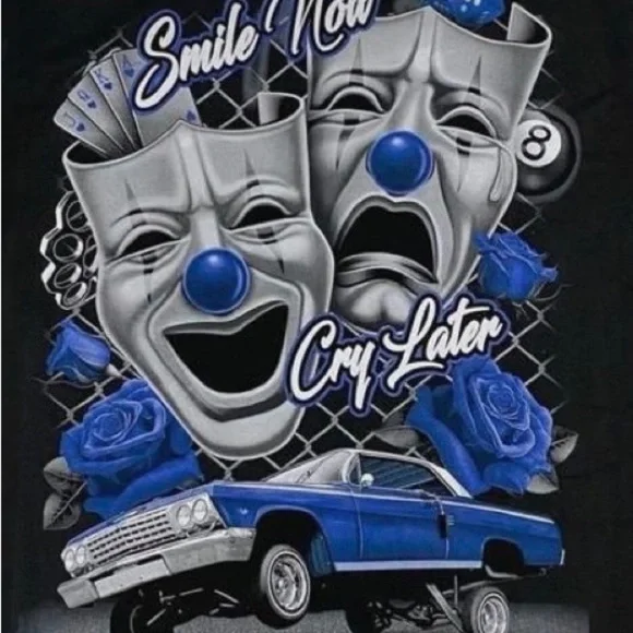 Vintage Graphic Tee Smile Now Cry Later - Picture 3 of 3